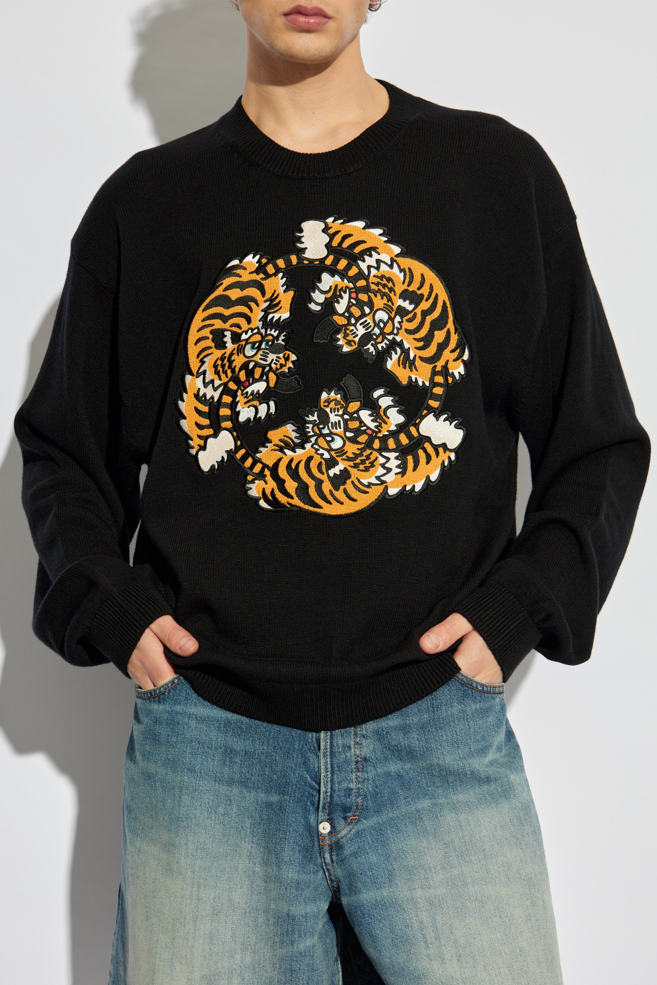 KENZO ネイビー 花柄トレーナー　マルジェラ　ジルサンダー　ビオトープ KENZO Kids - タイガー スウェットシャツ 16A (KENZO/スウェット